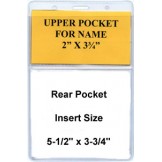 Vinyl Top Load 4" x 6" Conference Badge & Program Holder - 100 pack